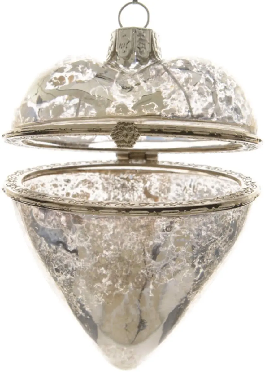 Decoris Glas L7H8cm - Zilver