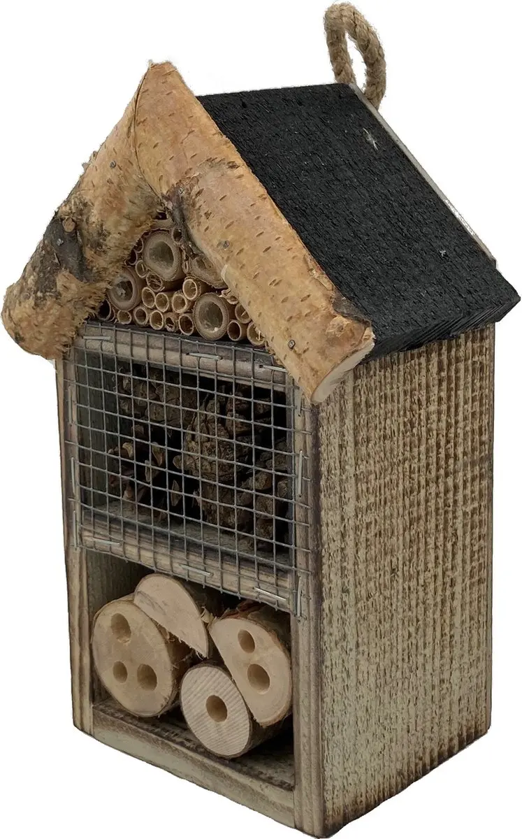 GARDEN SPIRIT klein Insectenhotel Hangend 14 x 10 x 21 cm Bijenhotel