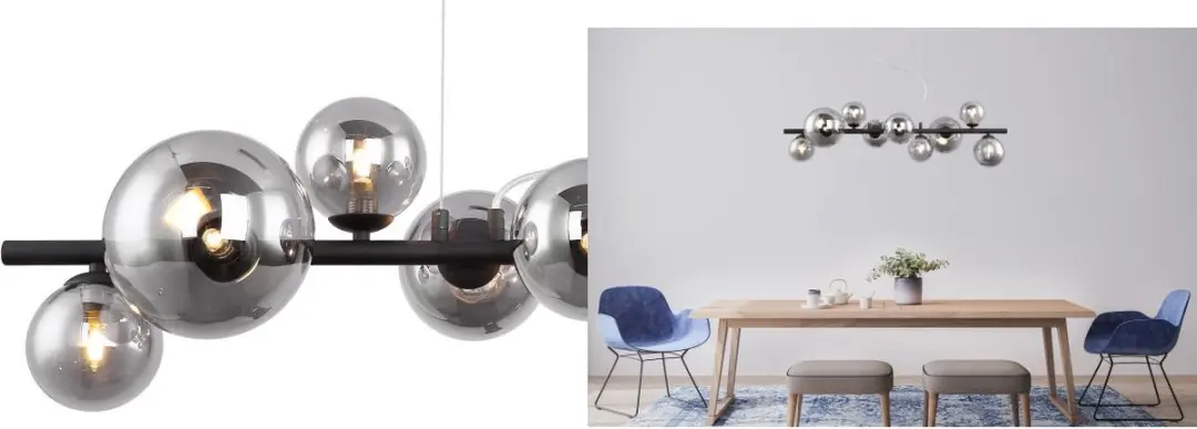 Globo Riha Hanglamp 9x G9 - Zwart