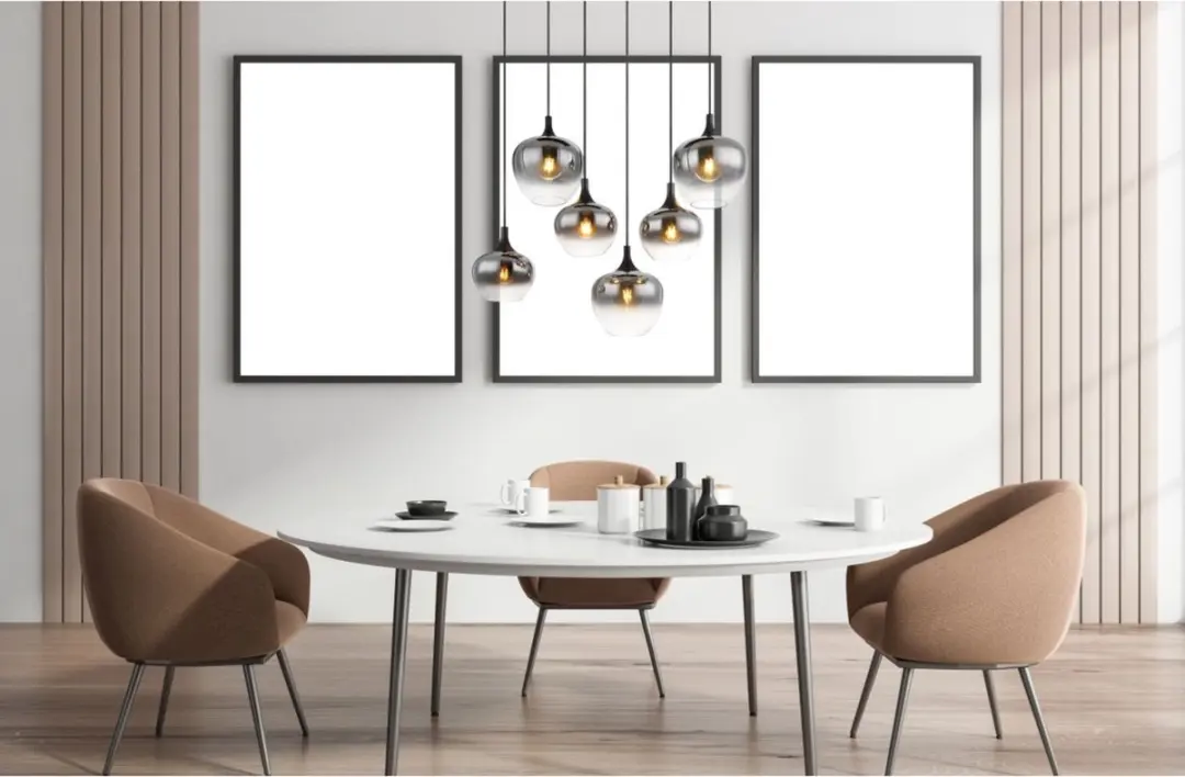 Globo Maxy Hanglamp - 6x E27 - Zwart - Smoke Glas - afbeelding 5 van 6
