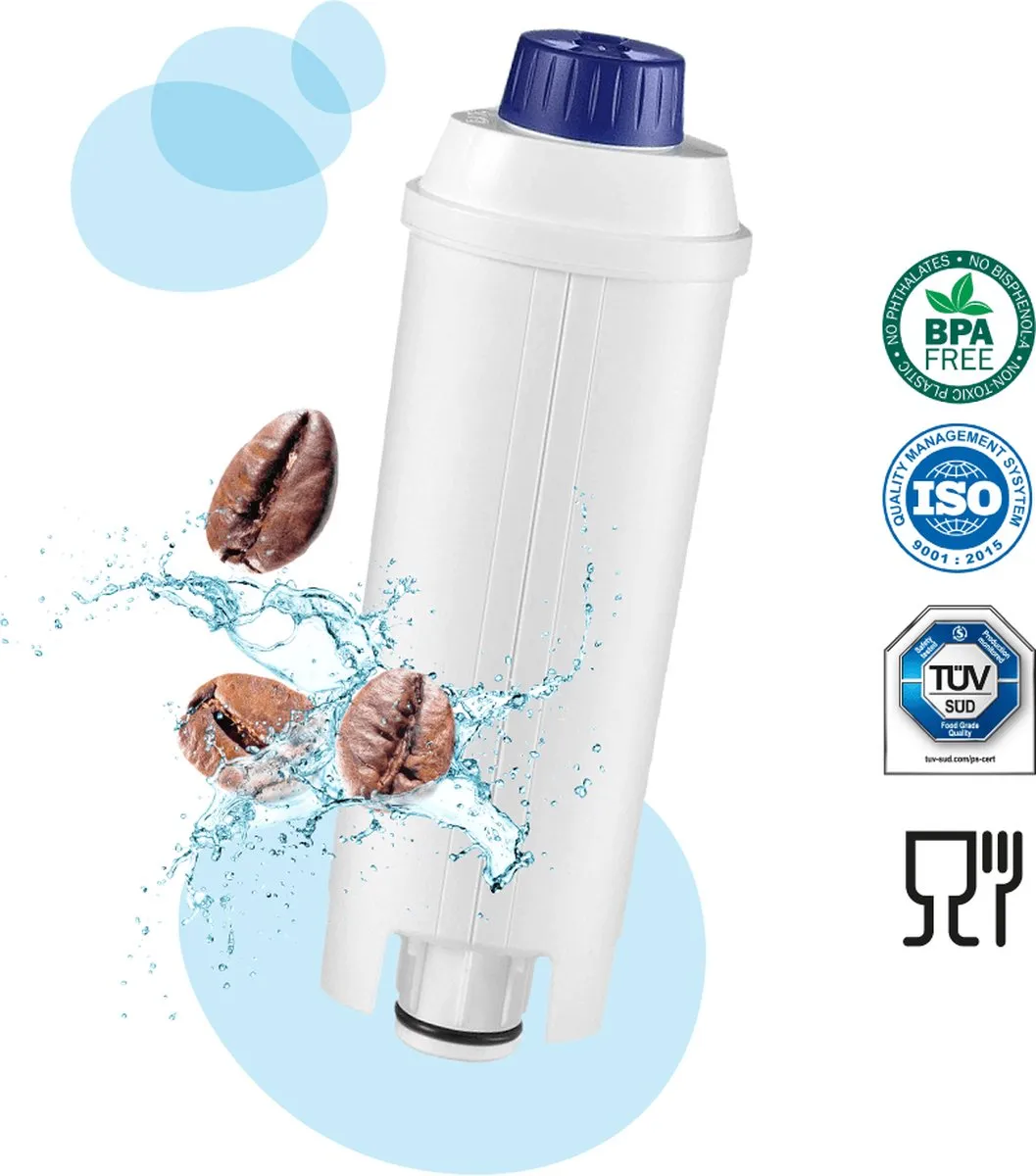 De'Longhi DLSC002 Waterfilter - 4 Stuks - Blauw/Wit