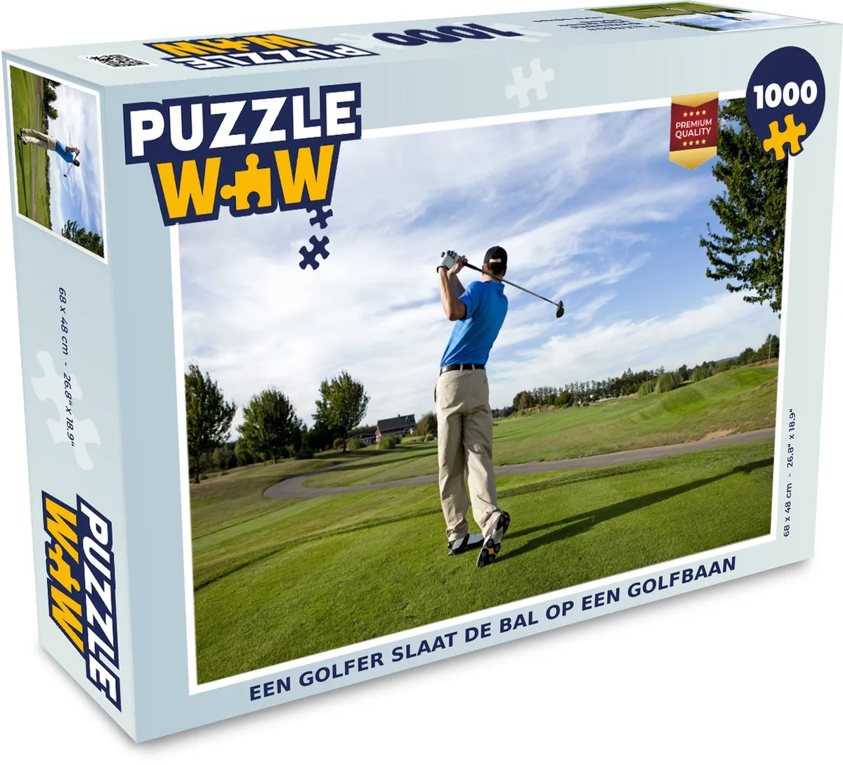 PuzzleWow Golfbaan Legpuzzel 1000 Stuks - Multicolor