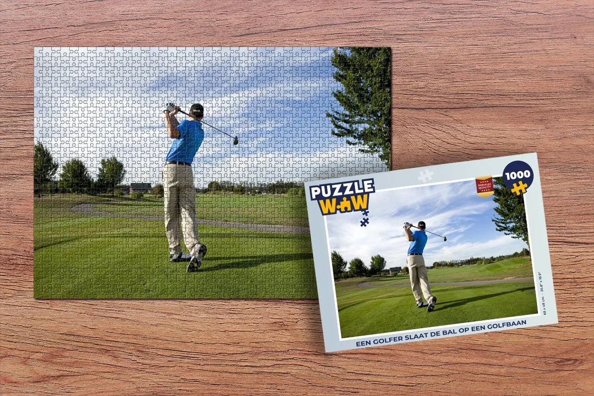 PuzzleWow Golfbaan Legpuzzel 1000 Stuks - Multicolor