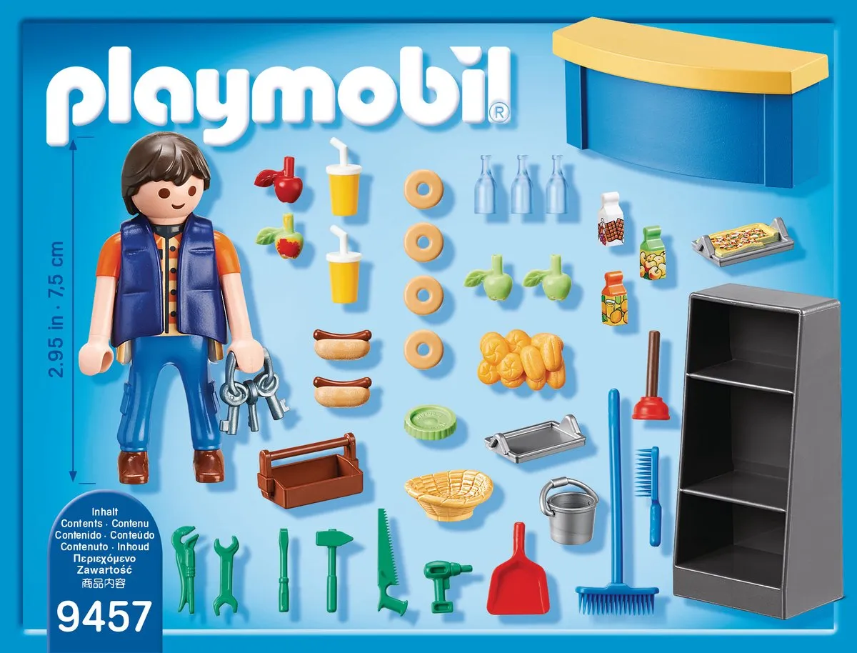 Playmobil City Life Schoolconciërge met kiosk 9457 - Multicolor