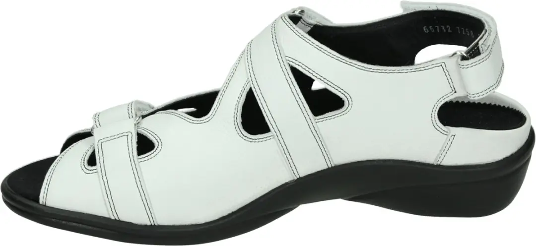 Durea 7258 H Platte Sandalen - Wit/Beige 41