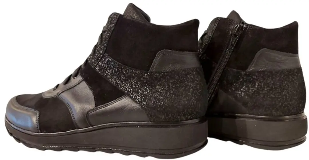 Durea 9745 H Hoge Sneakers - Zwart 38.5