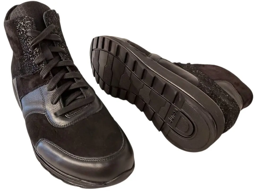 Durea 9745 H Hoge Sneakers - Zwart 38.5