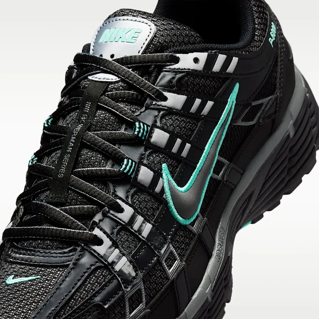 Nike P-6000 Heren Sneakers - 45.5 - Zwart/Hyper Turquoise - afbeelding 4 van 6