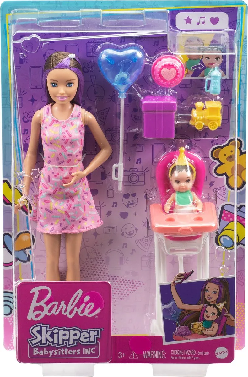 Barbie Skipper Babysitter Speelset GRP40 - Meerkleurig