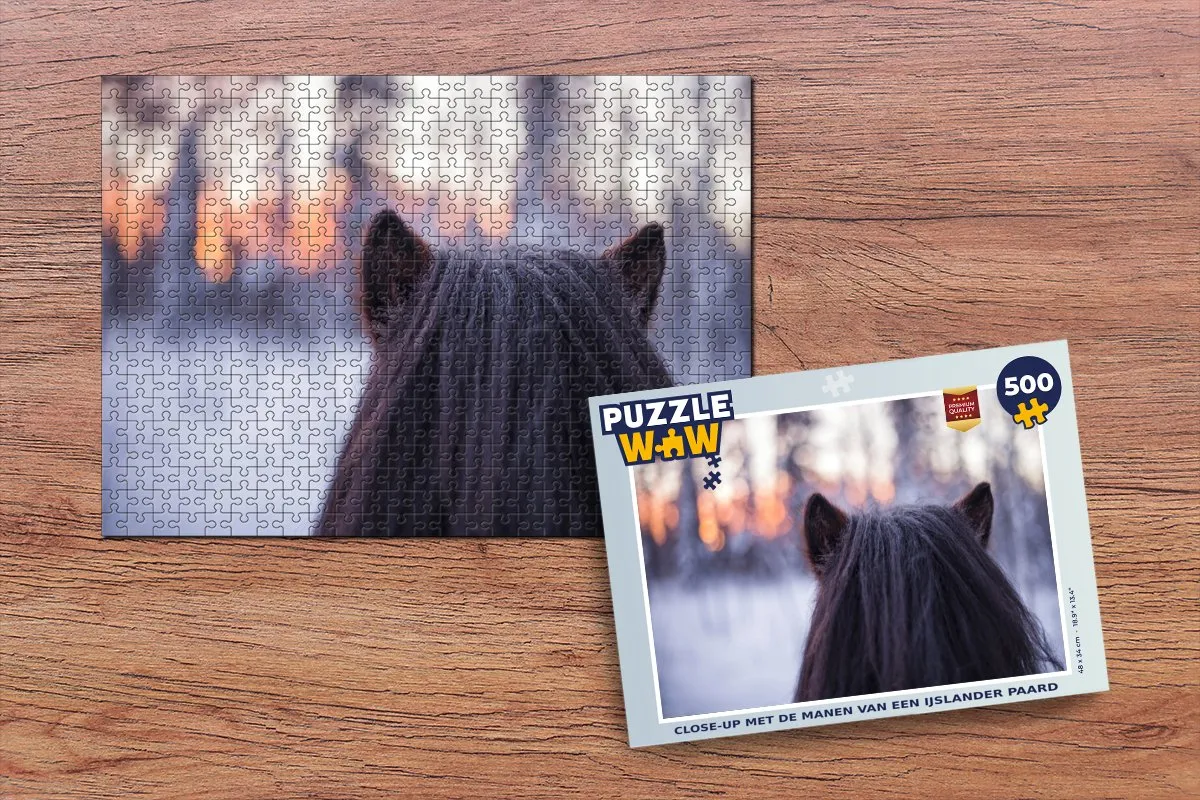 PuzzleWow IJslander Paard Legpuzzel 500 Stuks - Multicolor
