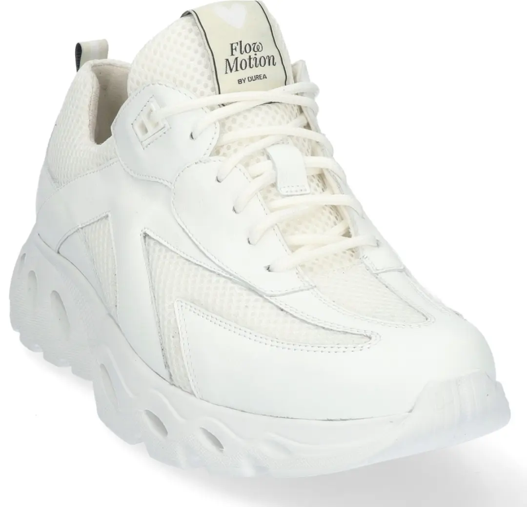 Durea 6309 H Flowmotion Lage Sneakers - Wit/Beige 40