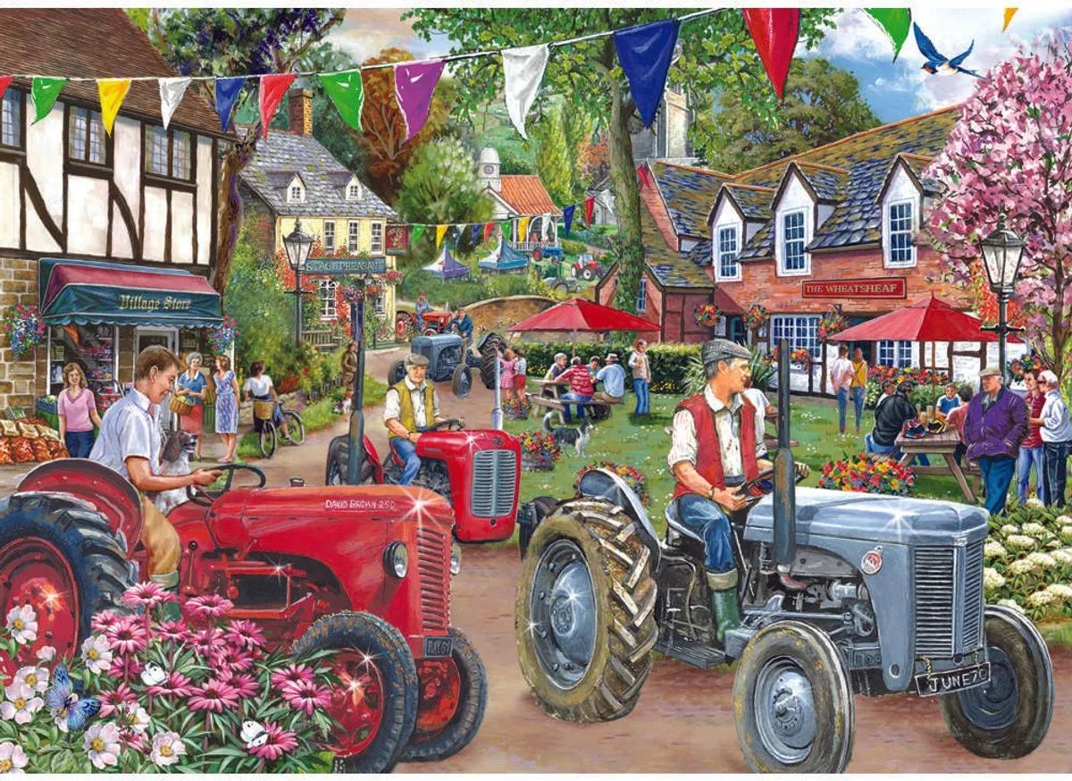 House of Puzzles Tractor Parade Legpuzzel 1000 Stuks - Multicolor