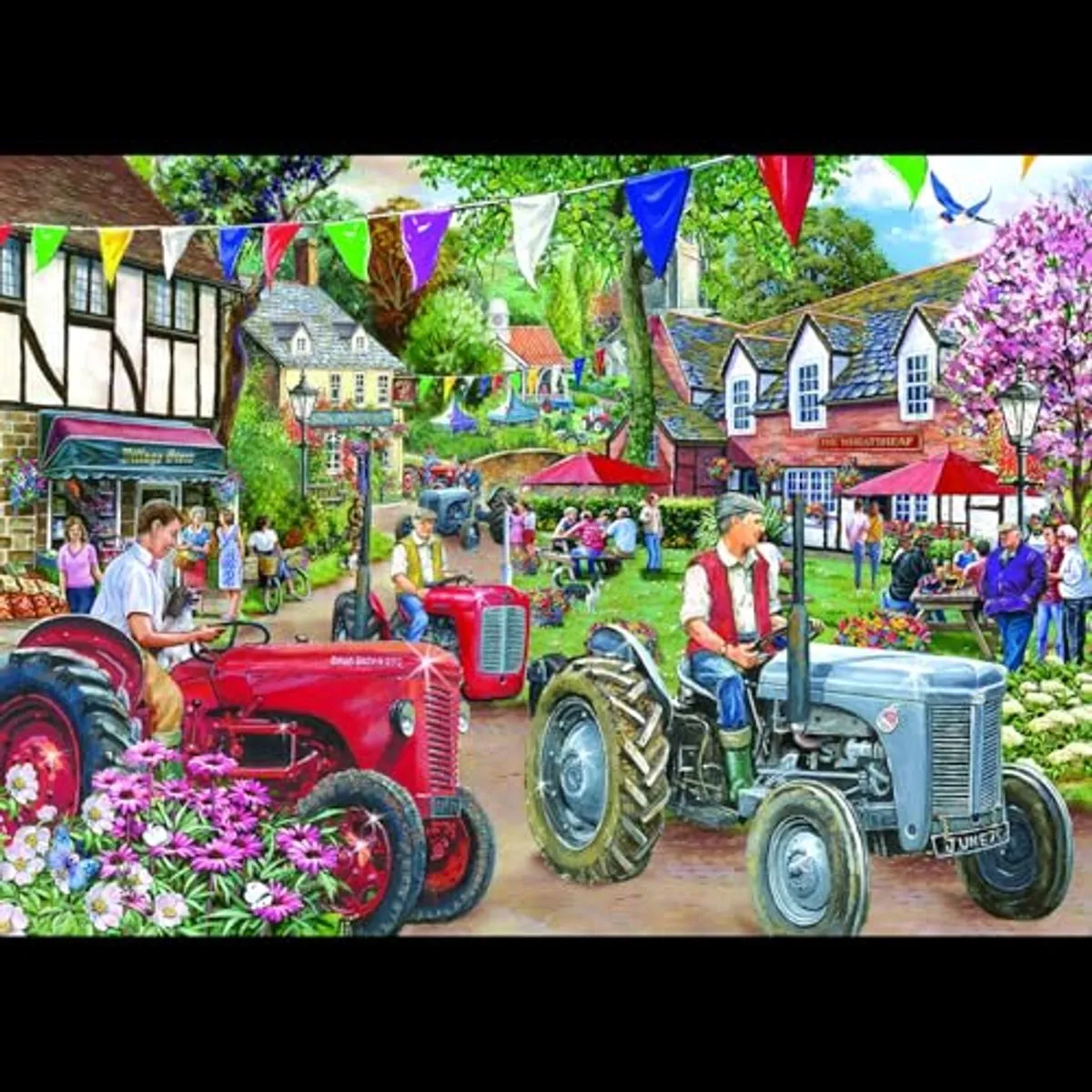 House of Puzzles Tractor Parade Legpuzzel 1000 Stuks