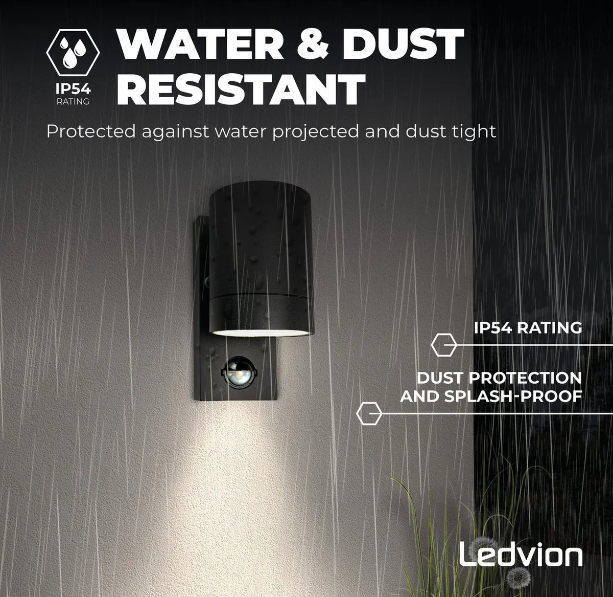 Ledvion Colorado LED Wandlamp GU10 35W - Zwart
