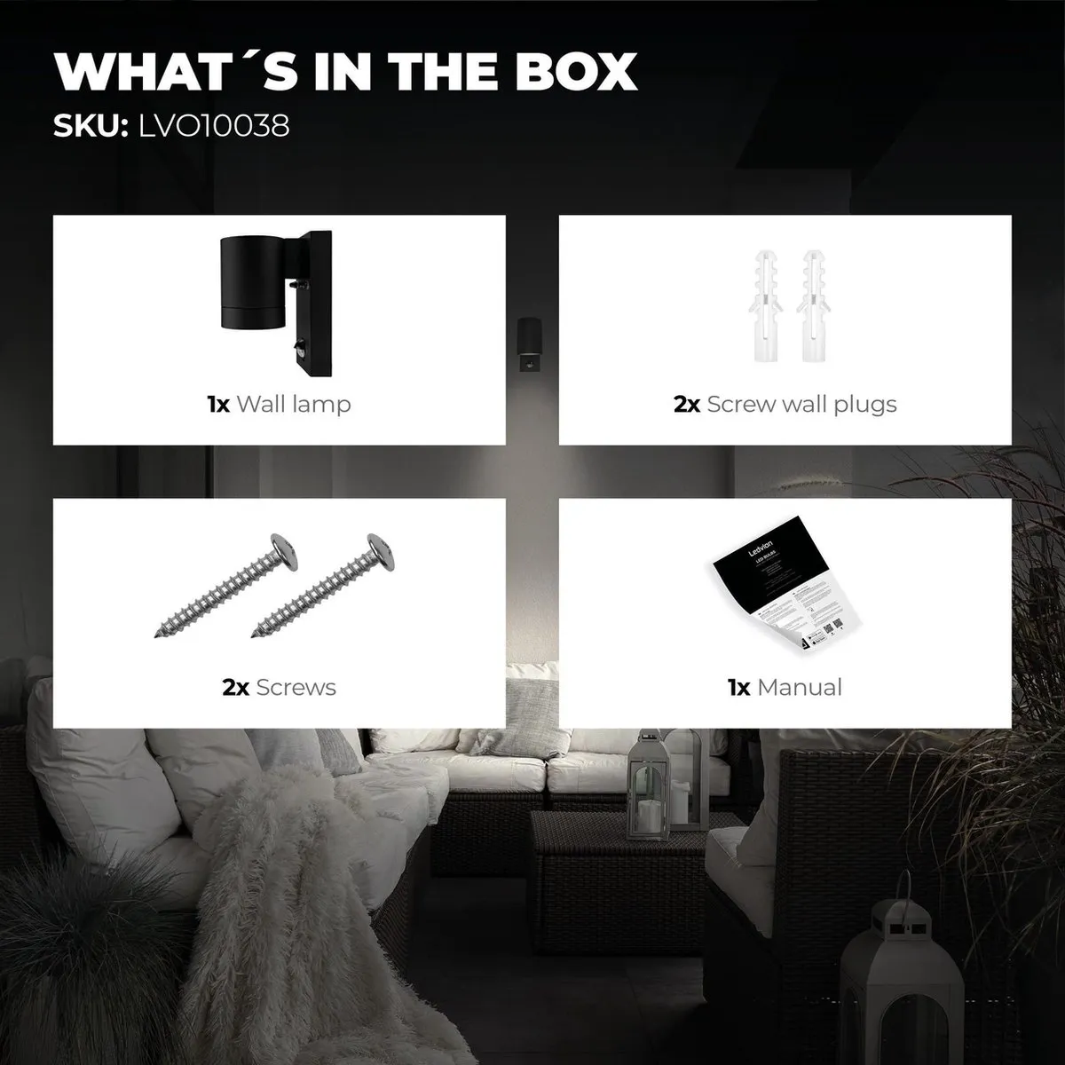 Ledvion Colorado LED Wandlamp GU10 35W - Zwart