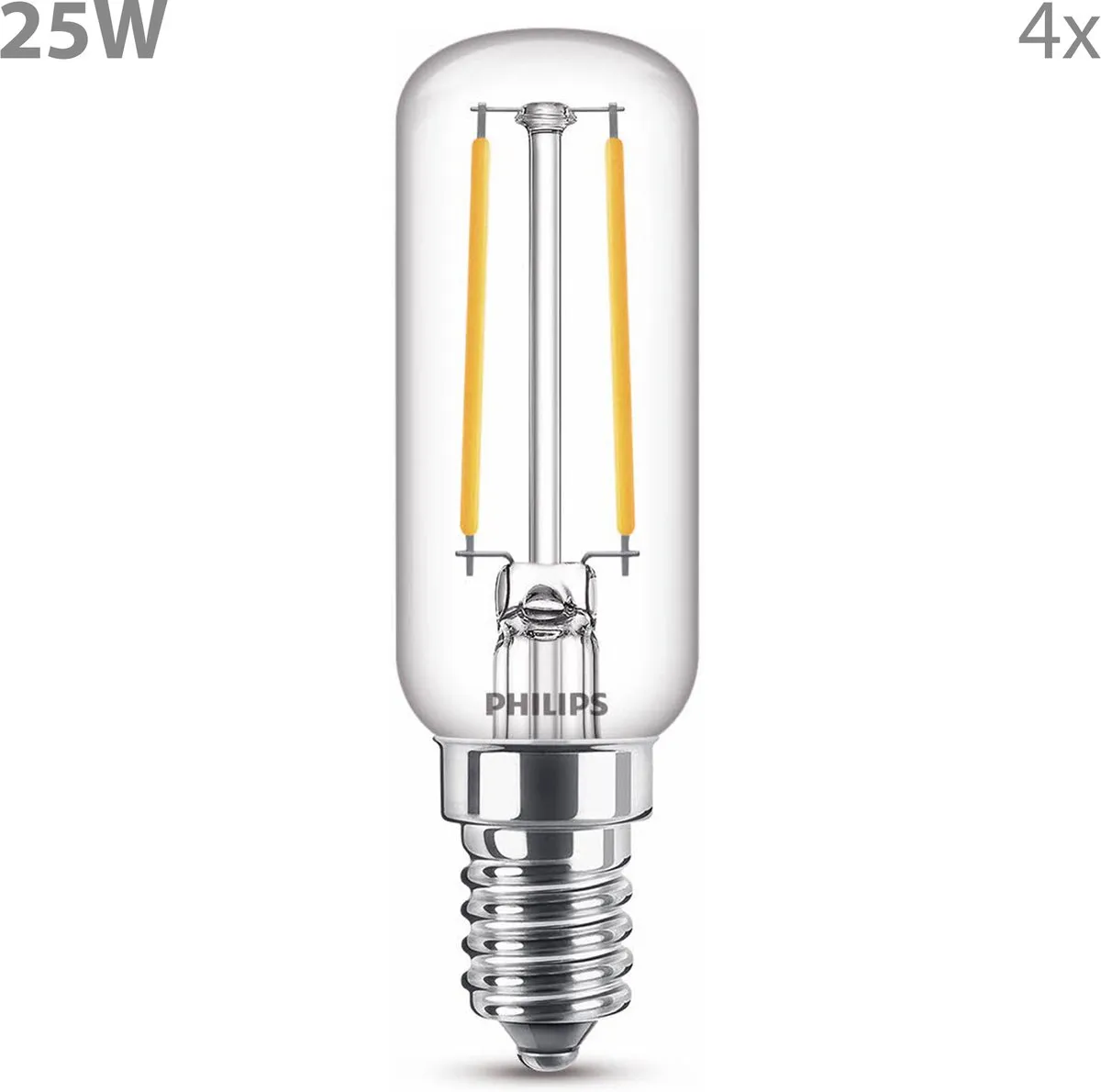 Philips LED E14 Afzuigkaplamp 2.1W Warmwit - 4 Stuks