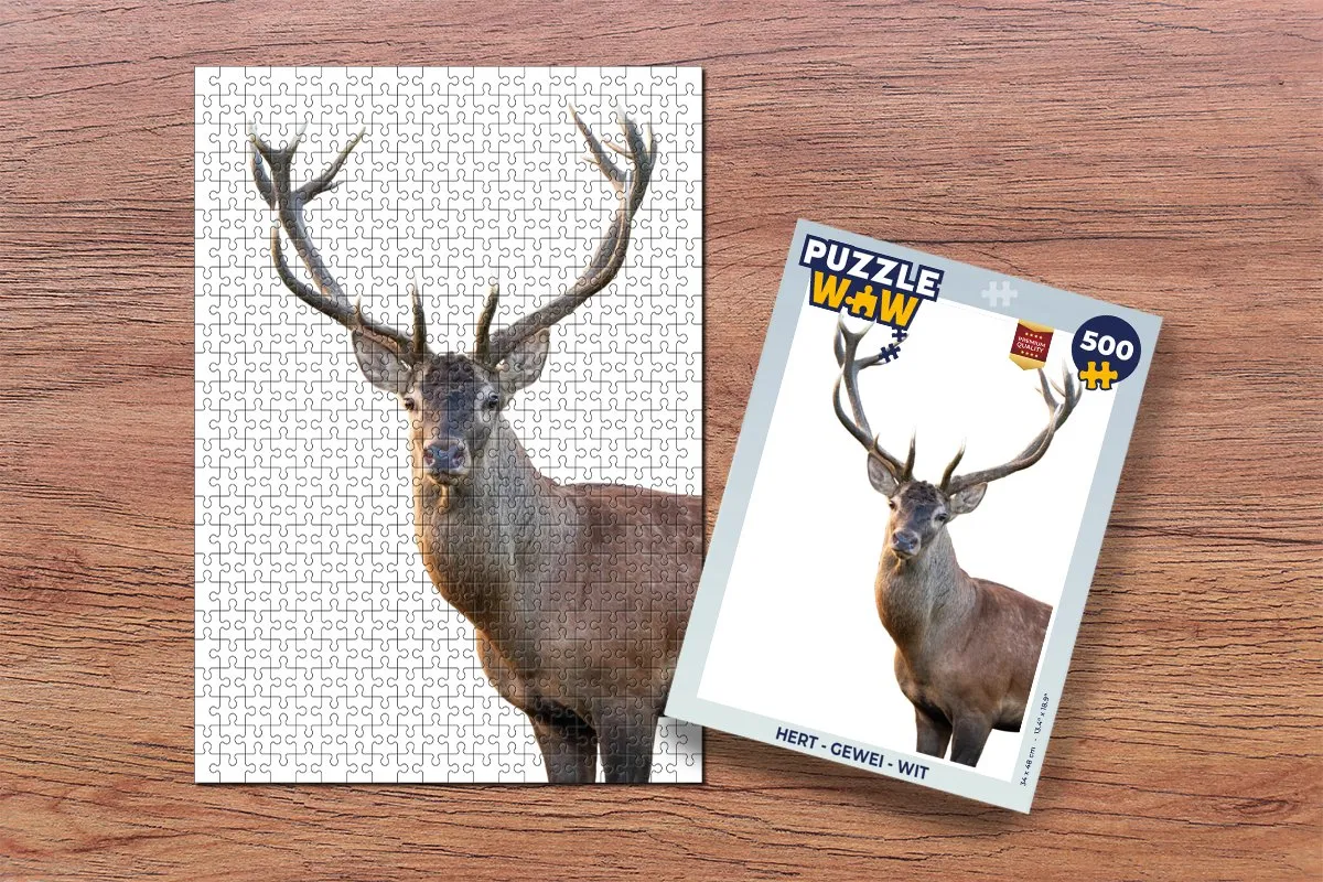 PuzzleWow Hert Gewei Legpuzzel 500 Stuks - Multicolor