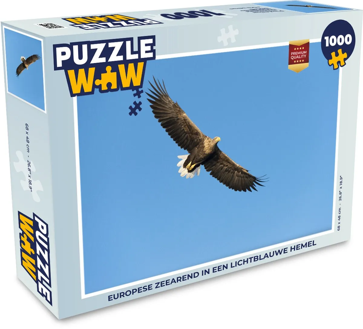 PuzzleWow Legpuzzel Europese Zeearend 1000 Stuks - Multicolor