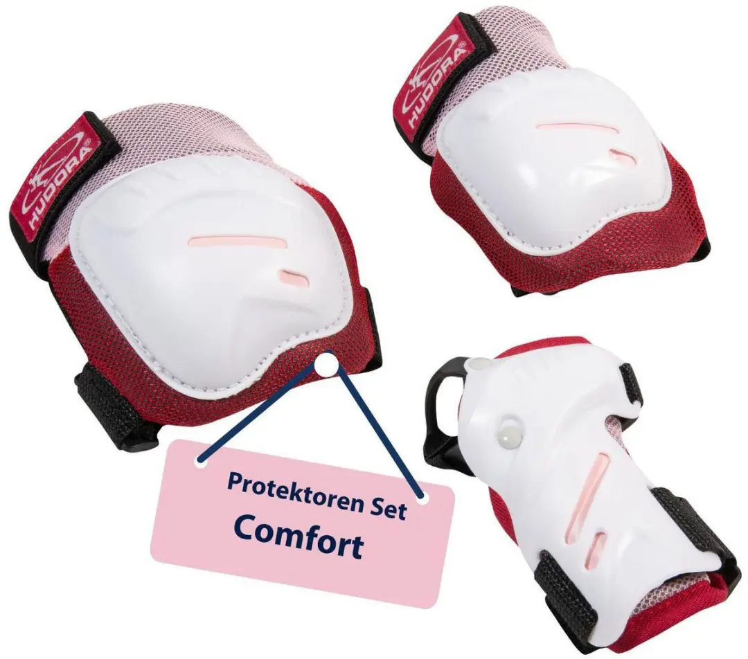 Hudora Biomechanische Elleboog- en Kniebeschermer Set Comfort S - Roze