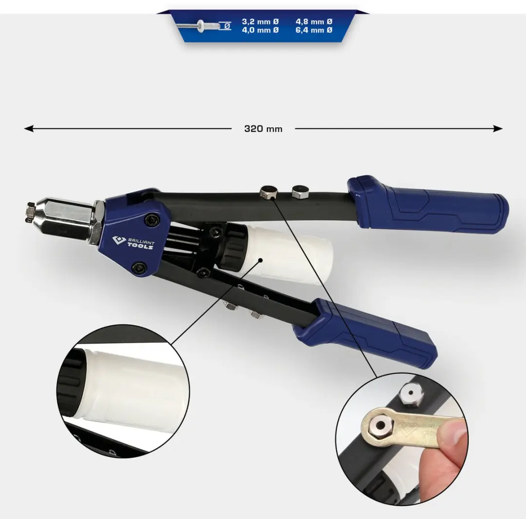 Brilliant Tools Klinknageltang 32cm - Staal