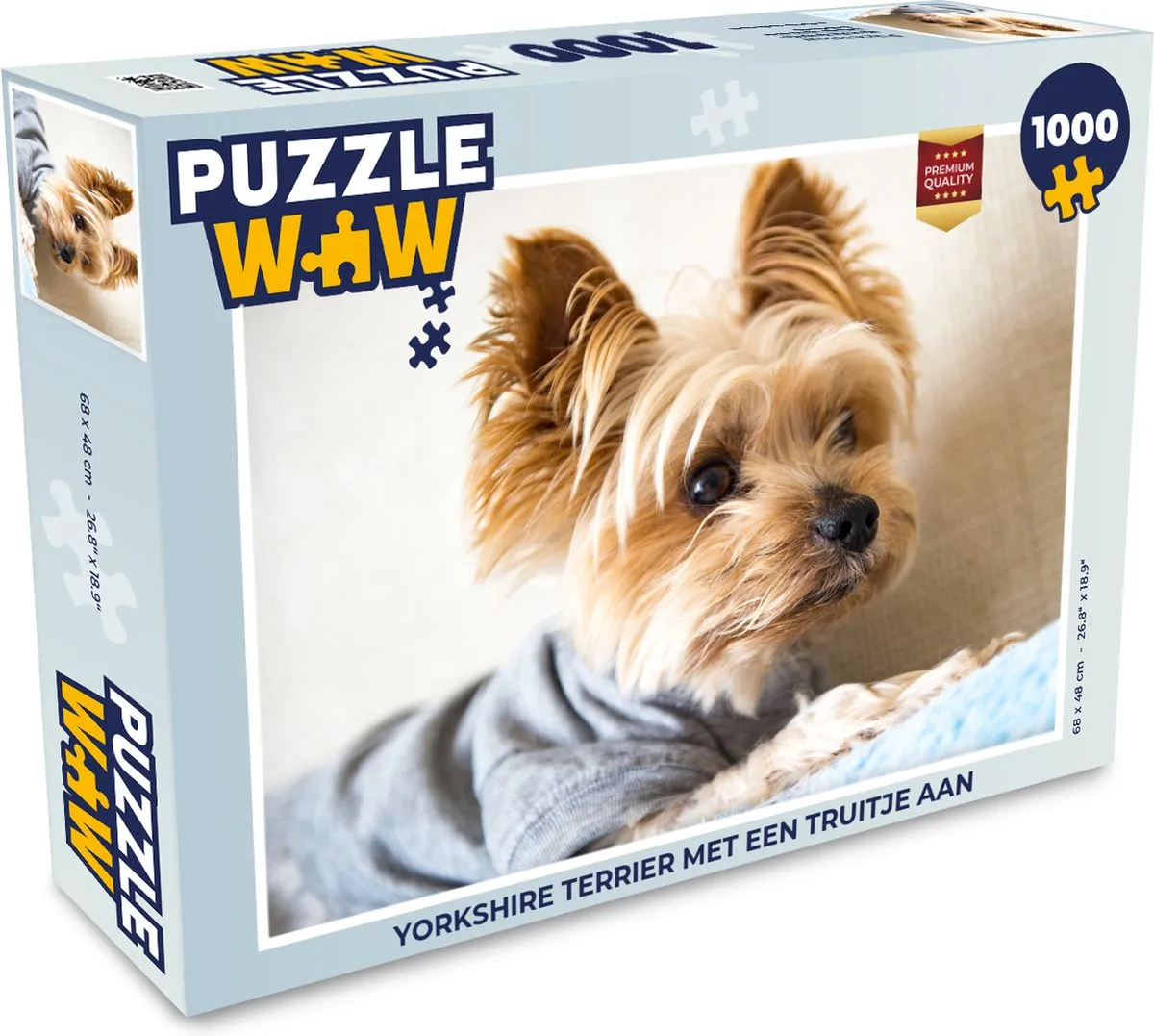 PuzzleWow Yorkshire Terrier Legpuzzel 1000 Stuks - Multicolor