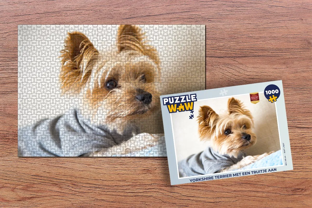 PuzzleWow Yorkshire Terrier Legpuzzel 1000 Stuks - Multicolor