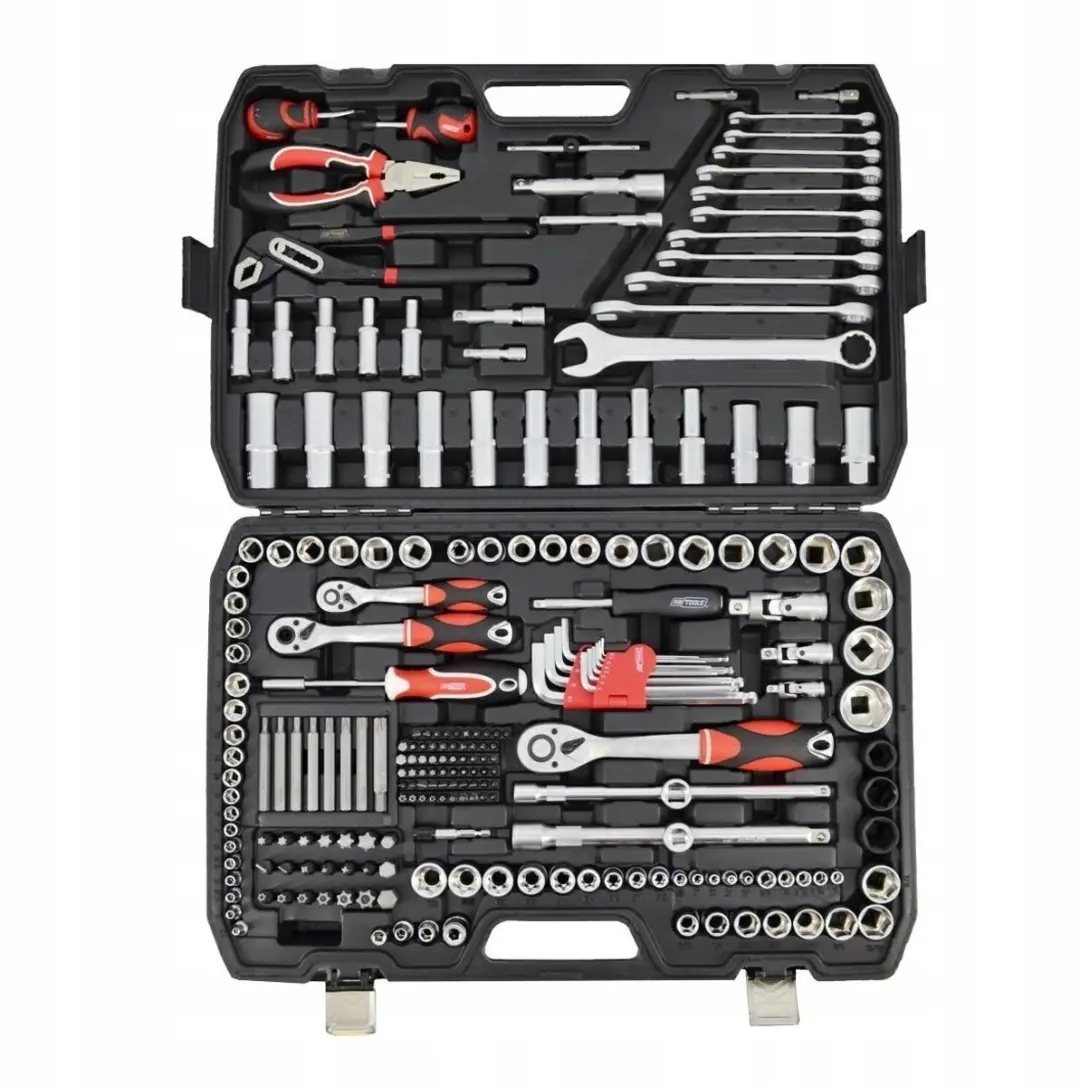 AWTOOLS Black Line Dopsleutelset 225-delig - CrV Staal