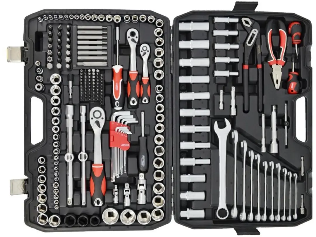 AWTOOLS Black Line Dopsleutelset 225-delig - CrV Staal