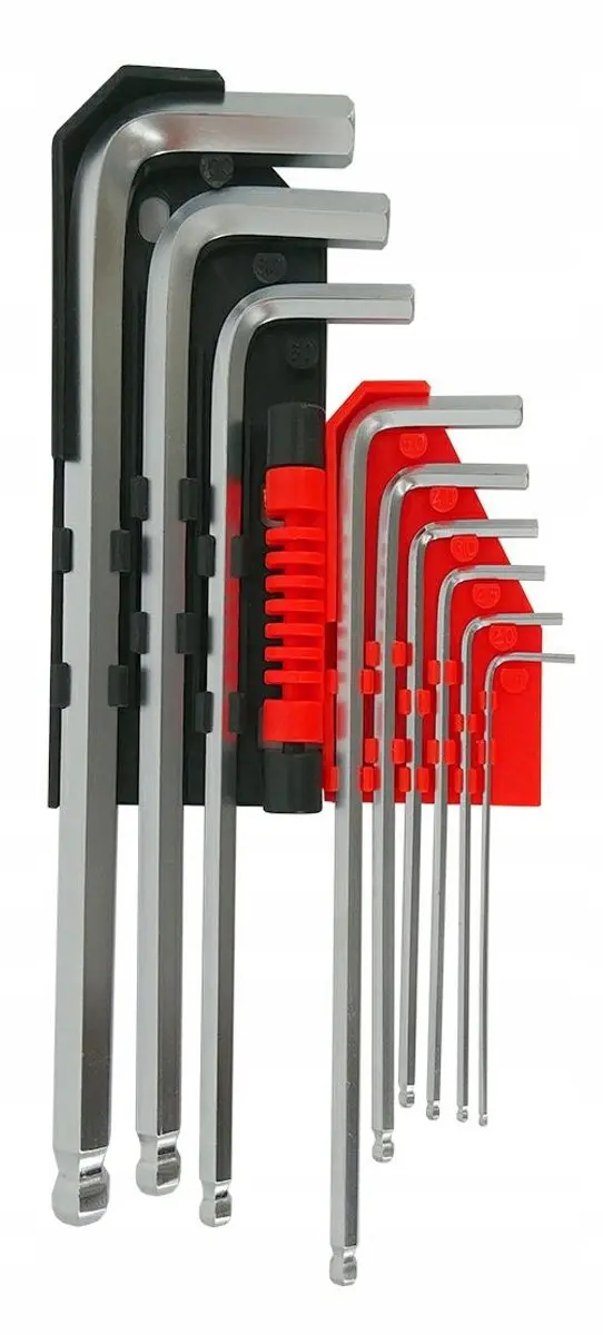 AWTOOLS Inbussleutelset 9-delig met kegelkop 1,5-10mm