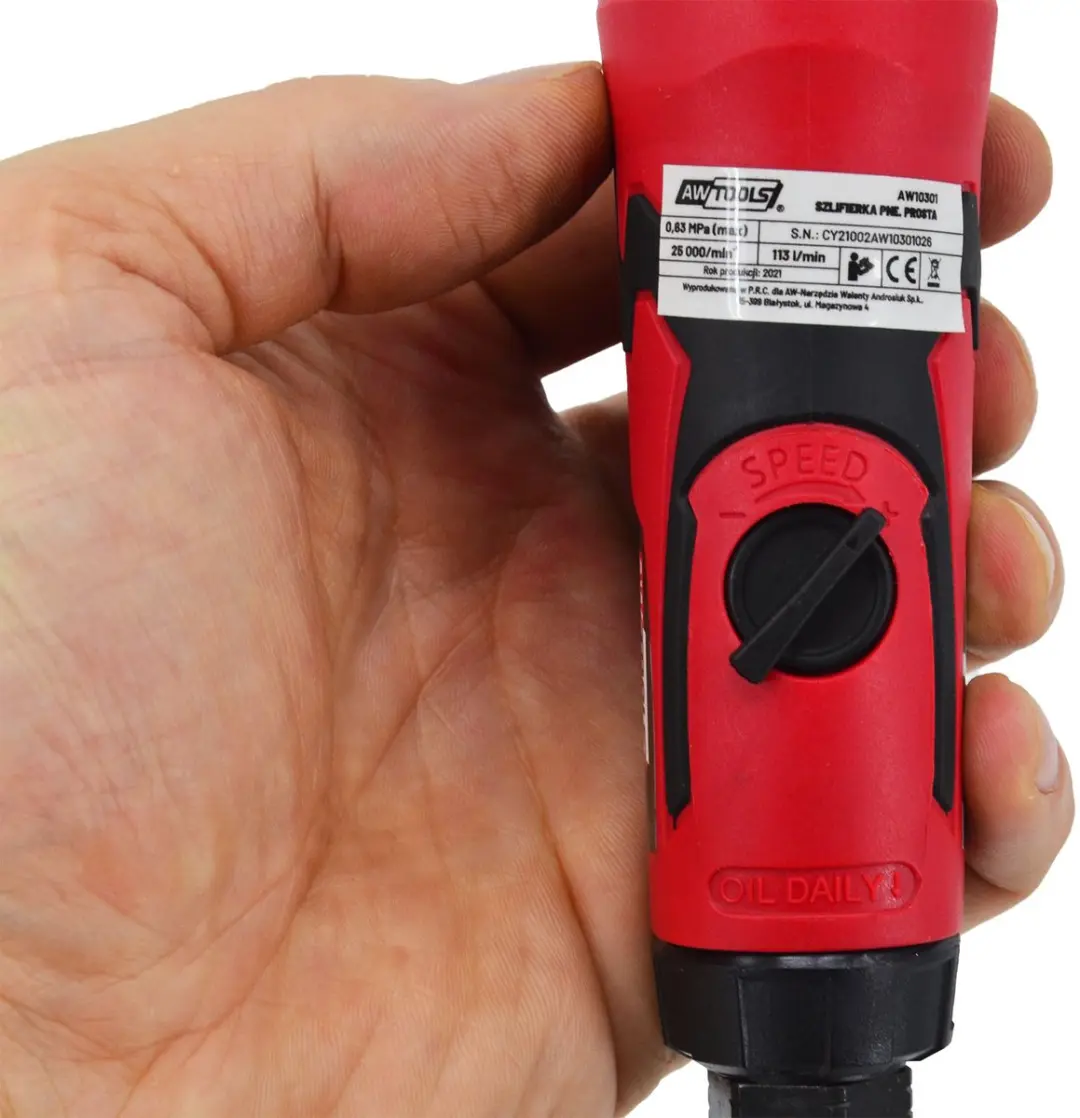 AWTools AW10301 Pneumatische Rechte Slijpmachine - 1/4 inch