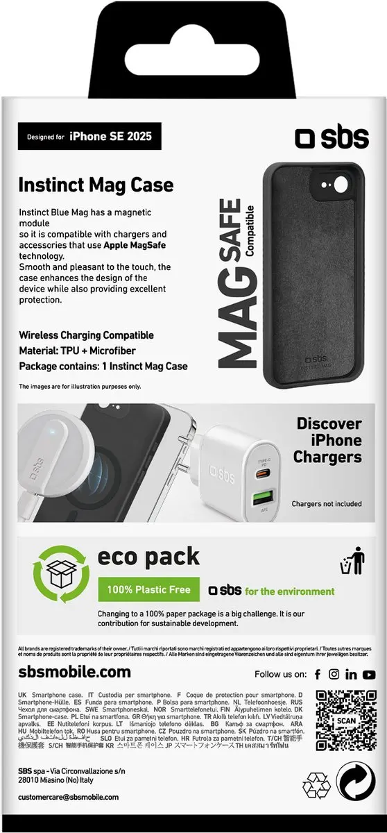 SBS Mobile Cover iPhone 16e - Zwart - afbeelding 2 van 5