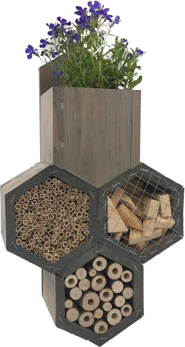 GARDEN SPIRIT Bijenhotel met Bloempot 33 x 23 x 11