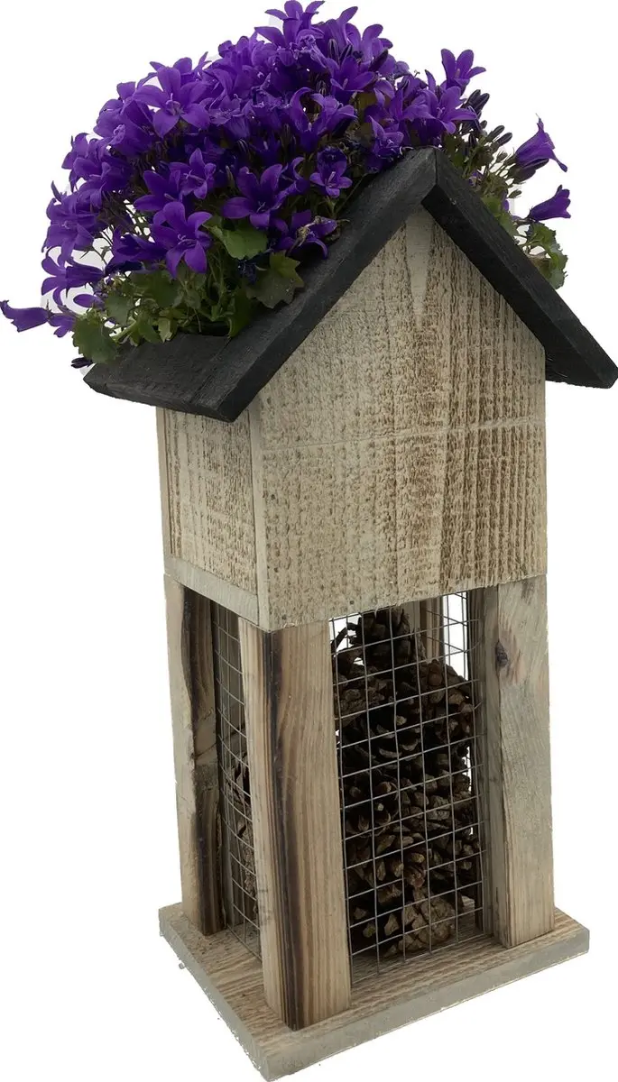 GARDEN SPIRIT Insectenhotel Bloempot groot 18 x 15 x 35 cm Dennenappel