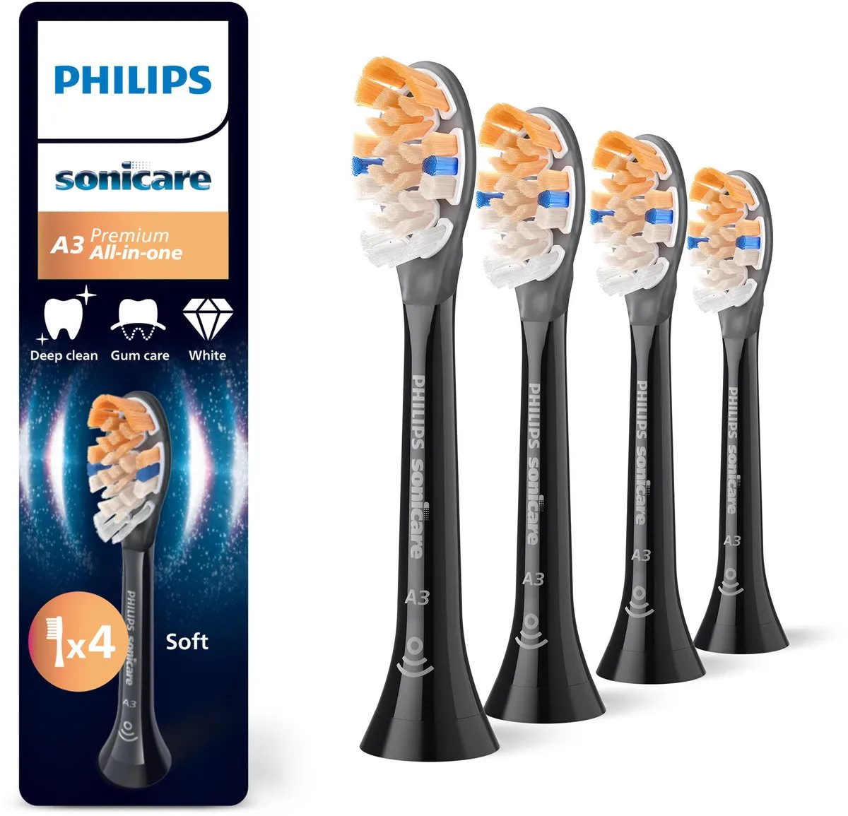 Philips Sonicare A3 HX9094/88 Opzetborstels - 4 Stuks
