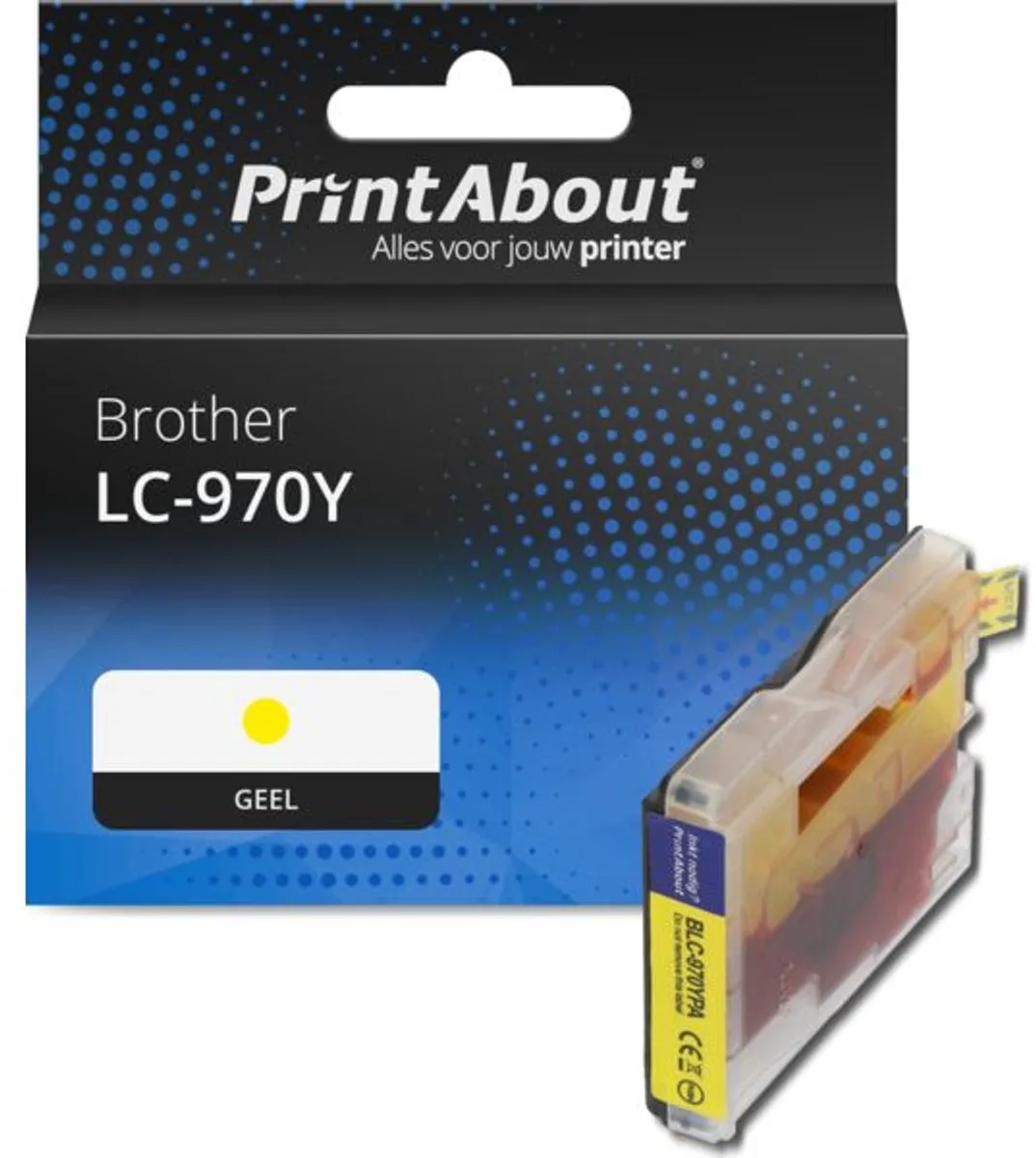 PrintAbout LC-970Y Inktcartridge Geel - 12ml - Brother