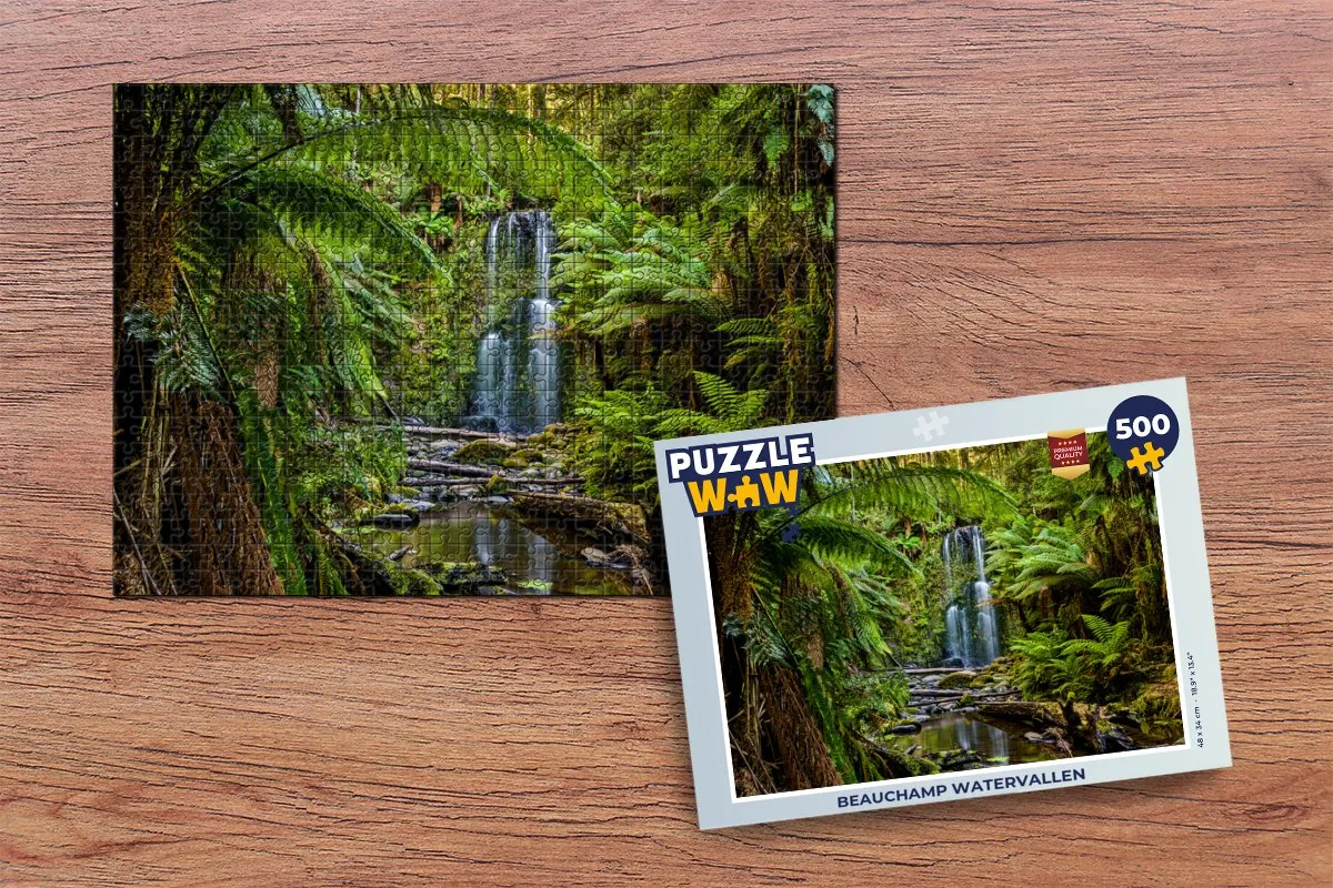 PuzzleWow Beauchamp Watervallen Legpuzzel 500 Stuks - Multicolor