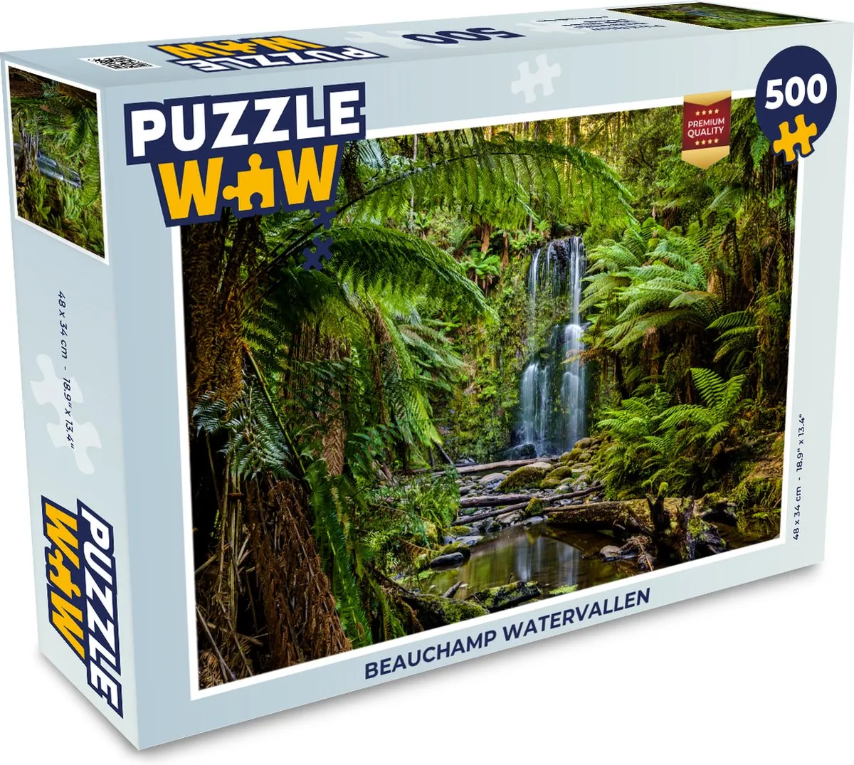PuzzleWow Beauchamp Watervallen Legpuzzel 500 Stuks - Multicolor