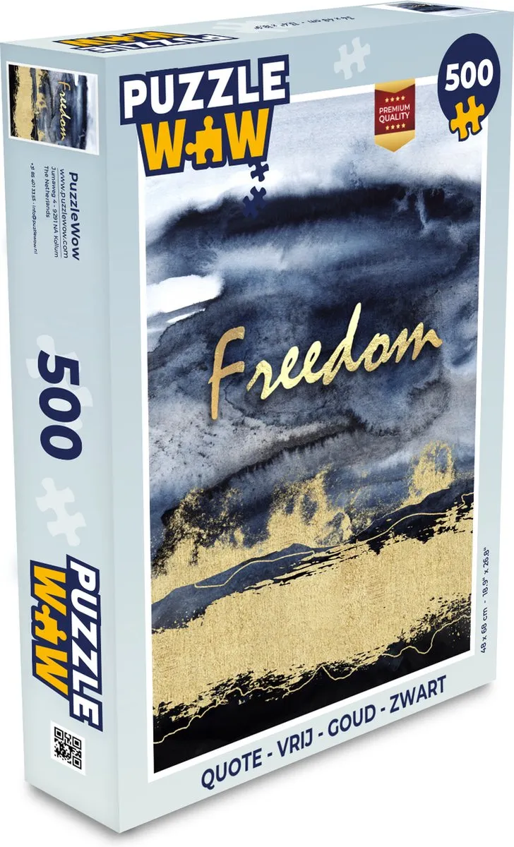 PuzzleWow Quote Puzzel 500 Stuks - Multicolor