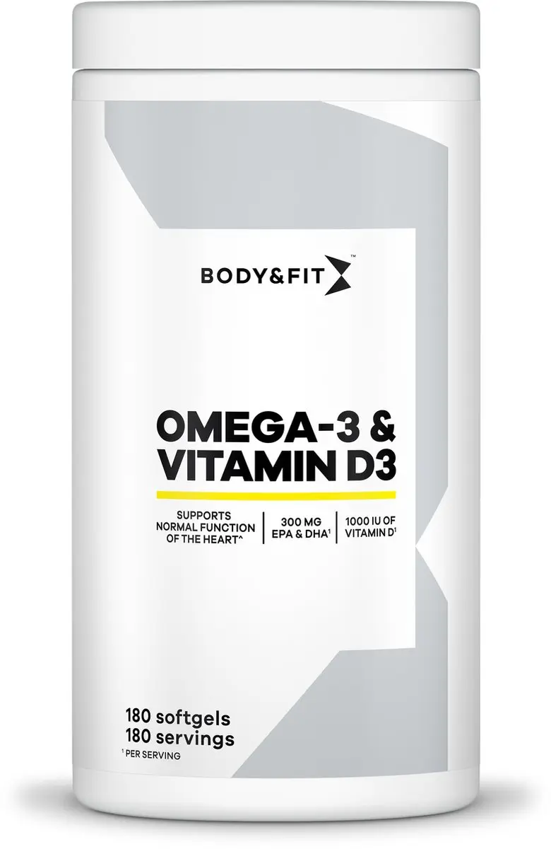 Body & Fit Omega-3 & Vitamine D3 Capsules 180 Stuks