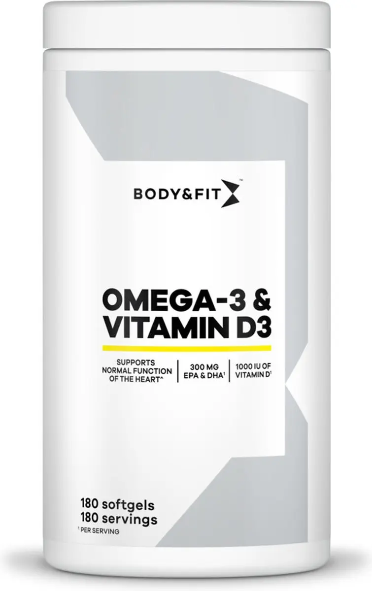 Body & Fit Omega-3 & Vitamine D3 Capsules 180 Stuks