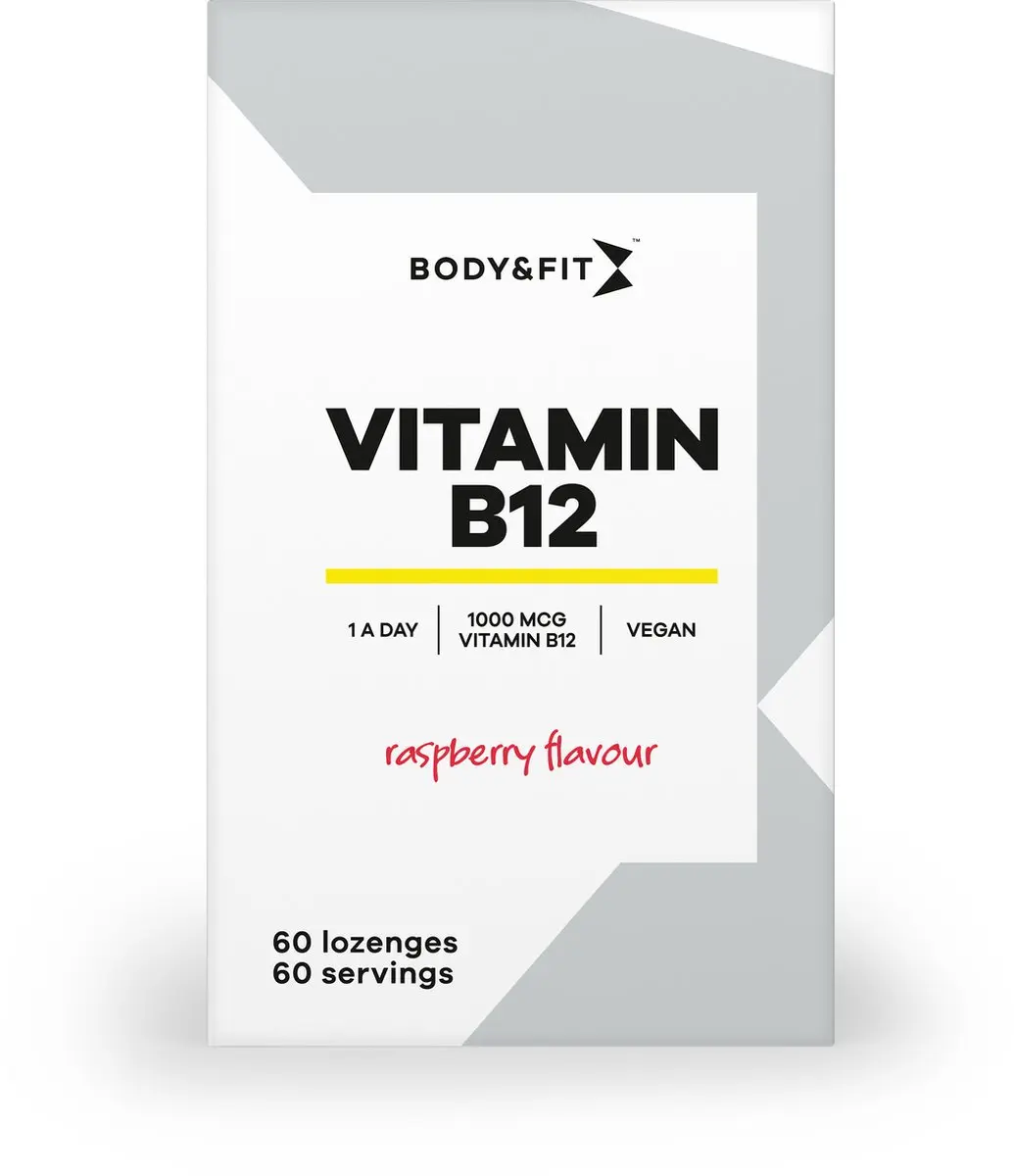Body & Fit Vitamine B12 Framboos Zuigtabletten 1000mcg