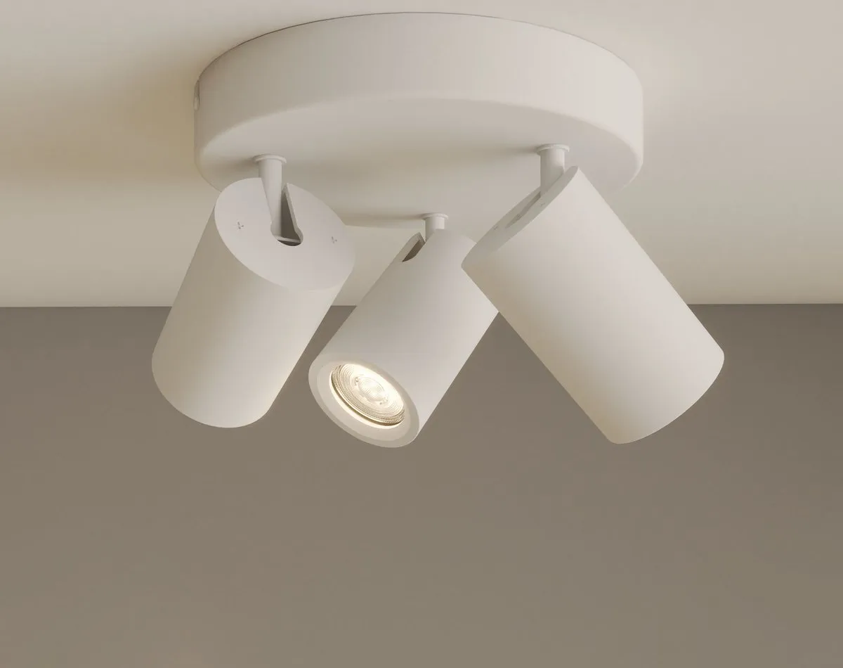 LEDVION LED Plafondspot 3x3W 4000K GU10 - Wit