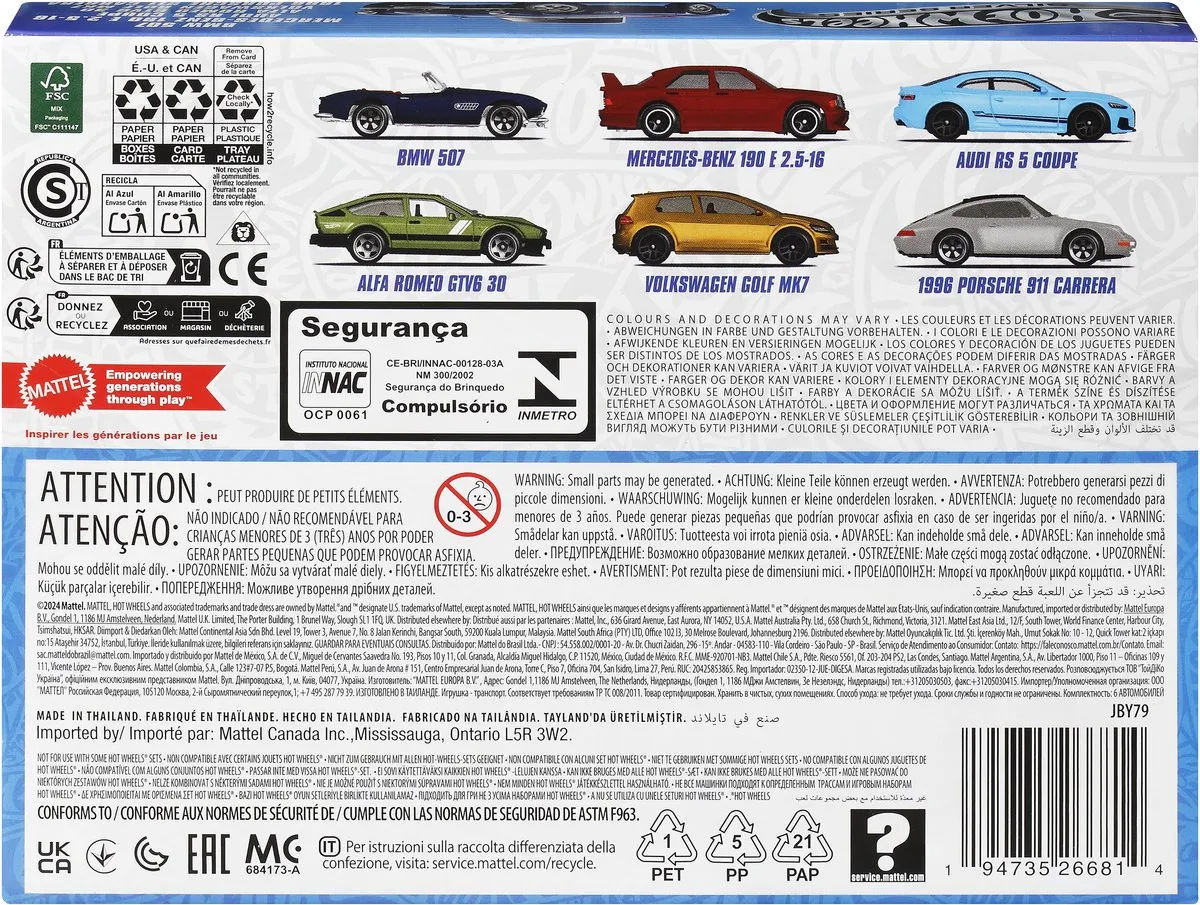 Hot Wheels JBY79 Voertuigenset - Meerkleurig
