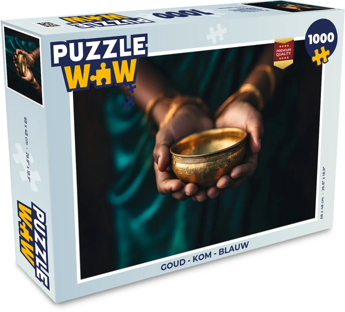PuzzleWow Legpuzzel 1000 Stuks - Goud Kom