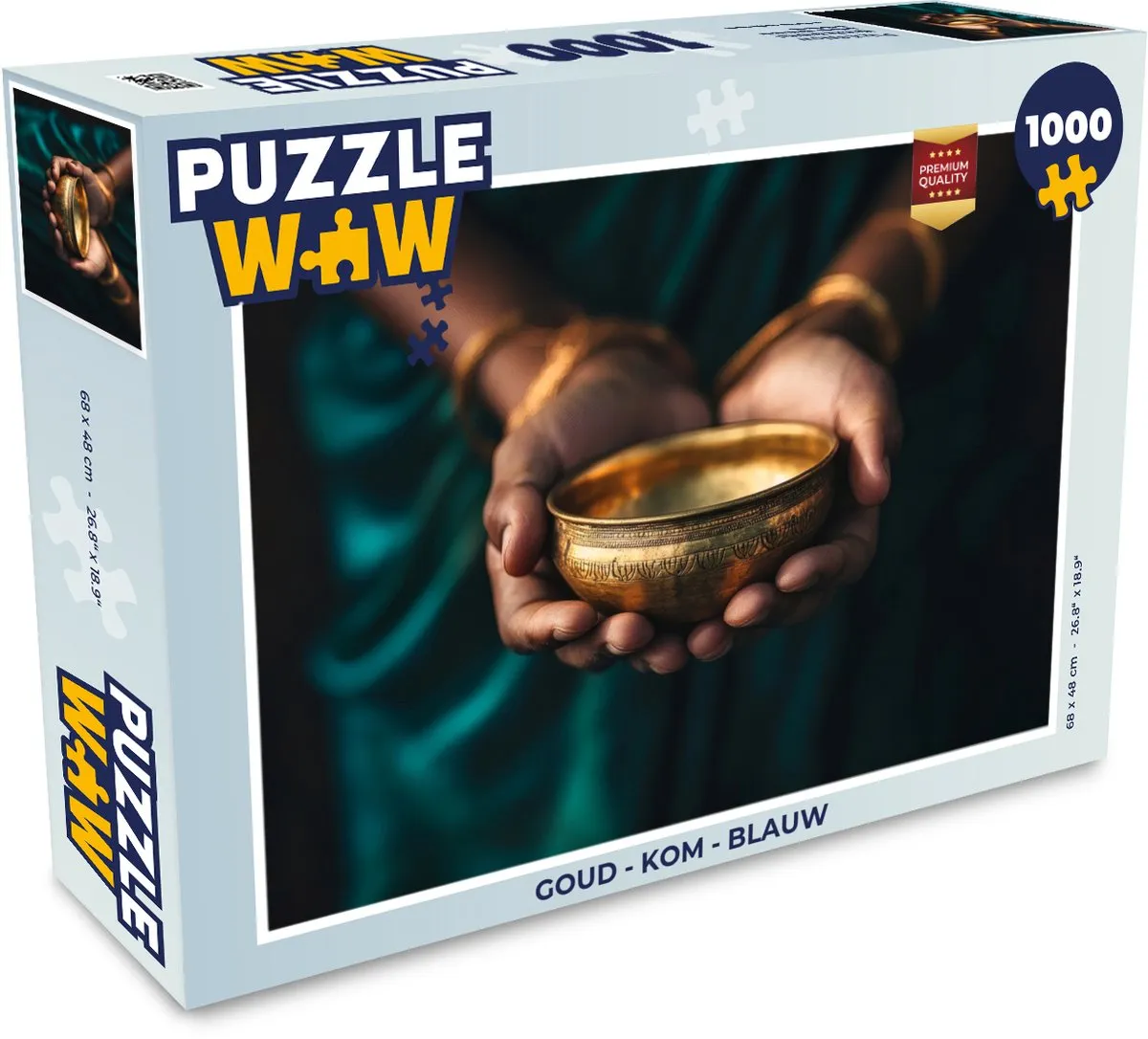 PuzzleWow Legpuzzel 1000 Stuks - Goud Kom
