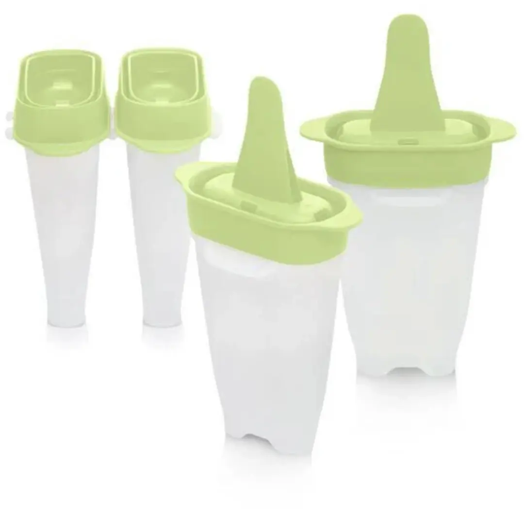 IJspinguins Lollitups (om zelf gezonde ijs te maken), 4x, groen