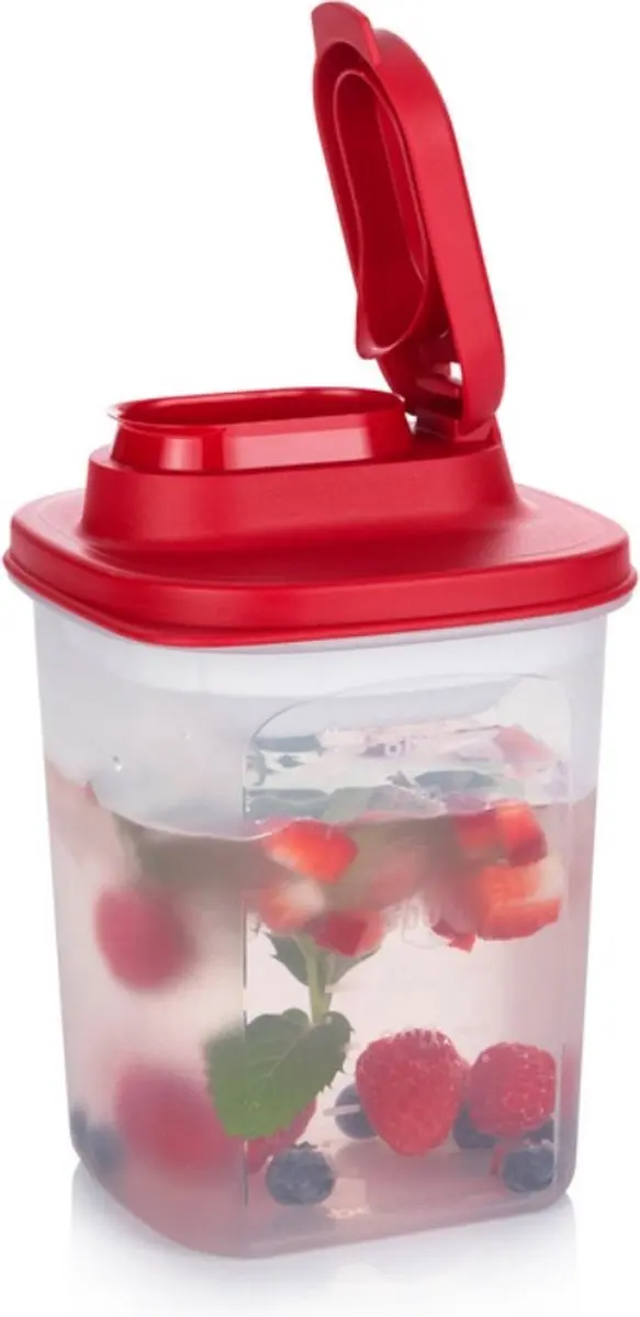 Tupperware Schenkkan Vierkant 1 L ZONDER filter