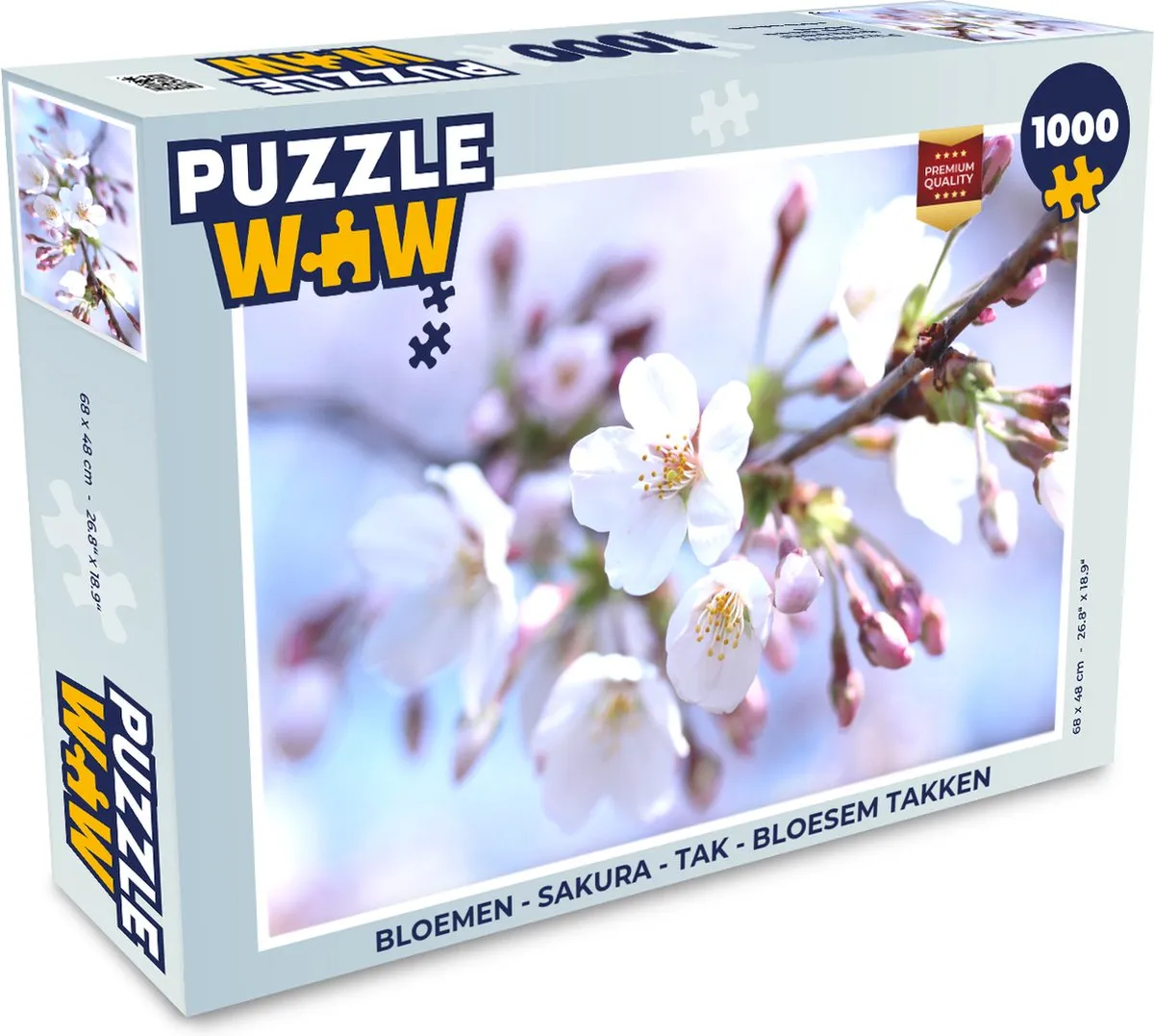 PuzzleWow Sakura Bloesem Takken Legpuzzel 1000 Stuks - Multicolor