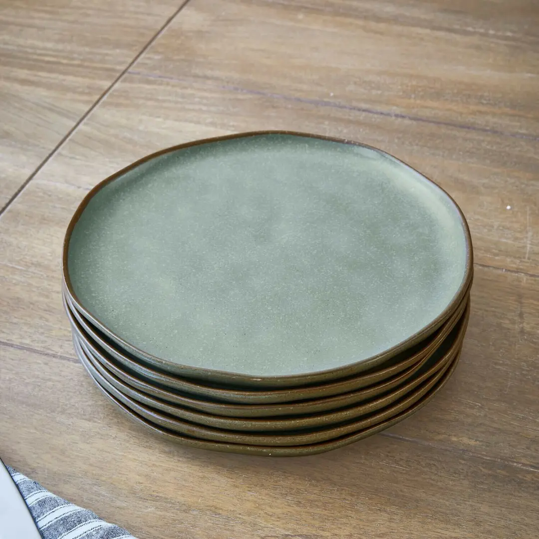 Loberon Biarré Bordenset 6-delig - Turquoise/Bruin