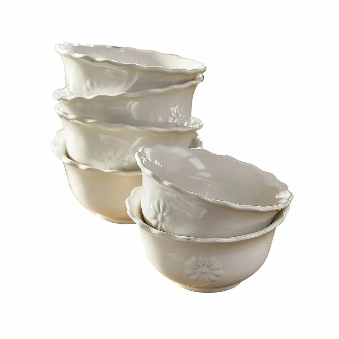 LOBERON Kom set van 6 Mallevesse wit